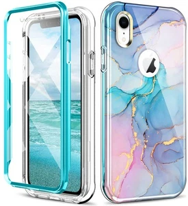 Cute Marble Case for iPhone XR 6.1 inch Built with Screen Protector, Lightwei... - Picture 1 of 7