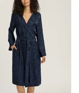 Hanro Gown & Robe Set In Blueberry Portugal Med - Picture 1 of 11