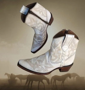 GRÖSSE 7,5 M – DAMENSTIEFELETTEN CIRCLE G BY CORRAL SNIP TOE PERLENLEDER REISSVERSCHLUSS L5916 - Bild 1 von 15