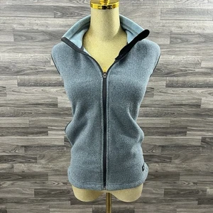 REI Waffle Fleece Vest Women’s Large Full Zip Outdoor Hiking Black Gray Pockets - Picture 1 of 9