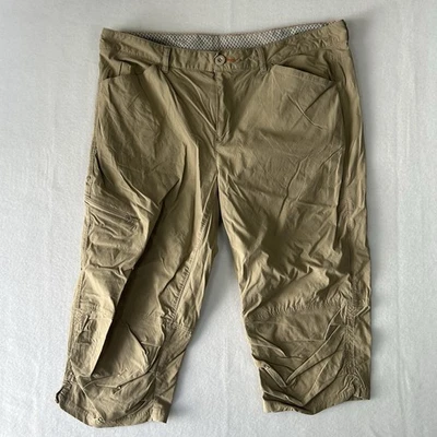 Orvis Women’s 14 Quick-Dry Stretch Capri Pants Beige Low Rise Outdoor Hiking - Image 1 of 4