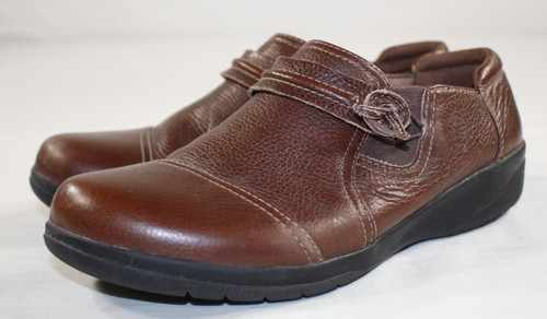 Clarks Collection Scarpe Donna 6 5 W Cheyn Madi Mocassino Slip On Pelle Marrone