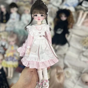 Conjunto Completo 1/6 Muñeca Móvil Conjunta De La Niña BJD Con Vestido Adorable - Picture 1 of 6