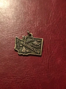 🔅 WASHINGTON * State Charm for Bracelet * Sterling Silver 925 *Seattle Olympia - Picture 1 of 4