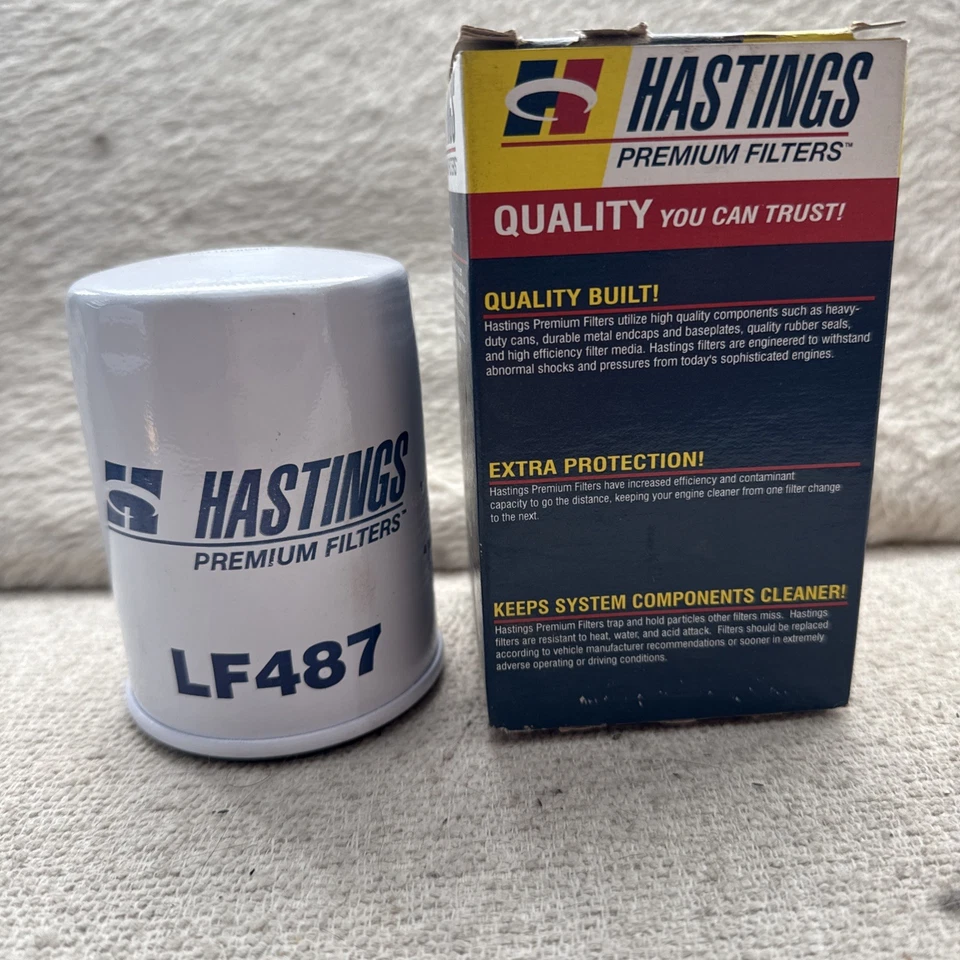 Filtro de óleo genuíno Hastings LF487 mesmo que 51522 fabricado nos EUA - Imagem 1 de 4