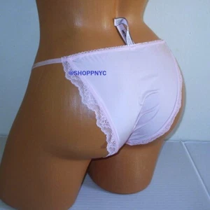 Victoria Secret Dream Angels String Bikini Panty Size M Smooth Silky lace trim - Picture 1 of 4