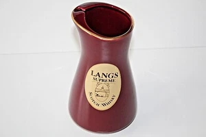 Langs Supreme Whisky Escocés Jarra de Agua Bar Pub Cueva Publicidad Coleccionable - Imagen 1 de 4
