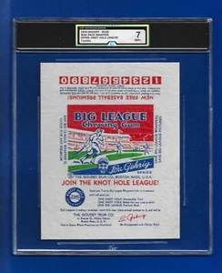 1934 GOUDEY Big League Chewing Gum Baseball Wax Wrapper LOU GEHRIG Graded 7 NM+ - Picture 1 of 2