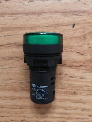 Europa Components RAD223f 22mm LED Pilot Light Green 110v AC IP65