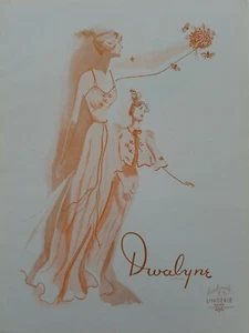 1948 women's Dwalyne nightgown gown vintage handmade lingerie fashion ad - Picture 1 of 1