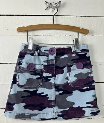 Minifalda de pana púrpura azul estampado camuflaje para niñas MINI SUELO talla 7 8y Foto 1 de 4