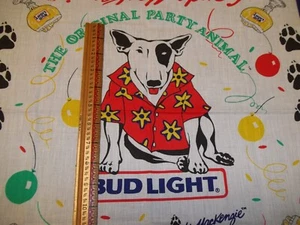 Vintage 15187 Spuds MacKenzie Bud Light Dog Scarf Bandana Made in USA - Picture 1 of 13