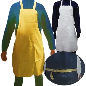 Leather Welding Apron Flame Retardant Heavy Duty Welder Blacksmith Glaziers Bib - Picture 1 of 4