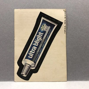 1970er Topps Verrückte Pakete Serie weißer Aufkleber auf der Rückseite ultra verblasst - Bild 1 von 2