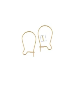 Alambres para orejas de riñón rellenos de oro de 14K 16 mm | Ganchos para pendientes para hacer joyas hágalo usted mismo - Imagen 1 de 1