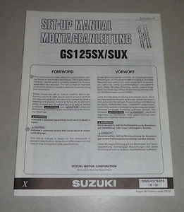Instrucciones de Montaje / Kit Up Manual Suzuki GS 125S / Do Stand 08/1998 - Imagen 1 de 1