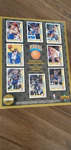 1991-92 UPPER DECK COMMEMORATIVE SHEET KNICKS PATRICK EWING STARKS JACKSON SGA - Picture 1 of 1