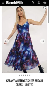 Blackmilk GALAXY AMETHYST SHEER MIDAXI DRESS - LIMITED (XS) NWT - Bild 1 von 4