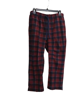 Nautica Women's Lounge Sleep Pants Black Burgundy Plaid Sleepwear Size L - Image 1 of 4
