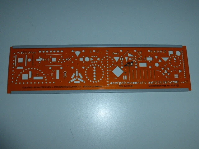 Zeichenschablone STANDARDGRAPH N° 3328 ELEKTRO - SCHALTZEICHEN - STEUERUNGSTECHN - Bild 1 von 1