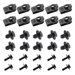 30x Motor Unterfahrschutz Clips f��r Nissan Qashqai Metallbolzen und Klemmen Set - Bild 1 von 5