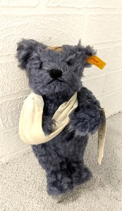 Steiff Bears of the Week Wednesday's Bear 23cm Blue Mohair Jointed With Tags - Picture 1 of 6