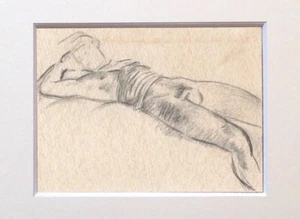 Nude Drawing Nude Sketch Duncan Grant British English Deco Art 1930s Erotic - Picture 1 of 3