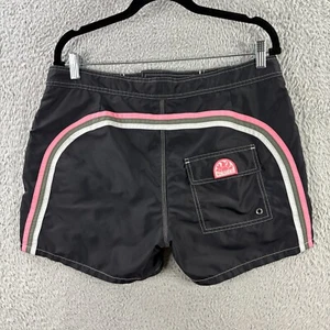 Sundek Swim Trunks Mens size 33 Nylon Striped Retro Lined Board Shorts Beach - Picture 1 of 14