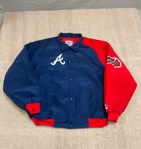 Chaqueta De Colección Atlanta Braves Para Hombre XXL 1990s Azul Starter MLB - Imagen 1 de 10