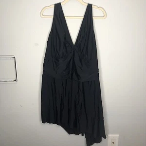 Torrid Badekleid Damen 4X schwarz leicht gefüttert asymmetrischer Saum Einteiler - Bild 1 von 10