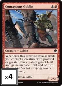 MTG (x4) Courageous Goblin (x4) Playset (Foundations C#082) NM/LP - Bild 1 von 1
