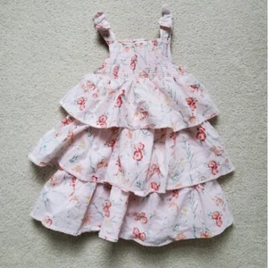 Janie and Jack Baby Girl's Floral Tiered Smocked Dress sz18-24m - Picture 1 of 12
