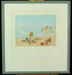 Hand colored etching with embossing on ivory paper, Denise Godbout, 1985 - Picture 1 of 10
