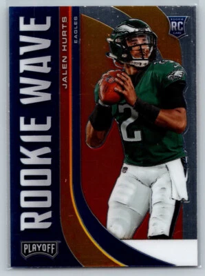 Jalen Hurts Rookie Wave 2020 Panini Playoff Philadelphia Eagles RW-22 TC1298 - Image 1 of 2