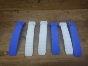 VINTAGE AXO MX BOOT BOOTS REPLACEMENT STRAP LOT BLUE - WHITE FAST SHIPPING !@@! - Picture 1 of 18