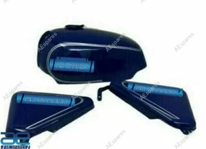 Compatible With Norton Commando Roadster 750 850 Blue Petrol Tank+Panel Set AEs - Foto 1 di 2