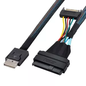 Cablecc Oculink SFF-8611 to U.2 U.3 SFF-8639 NVME PCIe PCI-Express SSD Cable - Picture 1 of 12