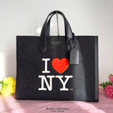 kate spade I Love NY Manhattan Large Tote Black with dust bag Excellent