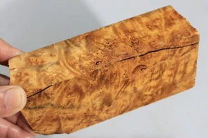 Empuñaduras para bolígrafo/pistola agujero de gusano ladrido dorado alcanfor madera burl girando en blanco - Imagen 1 de 7