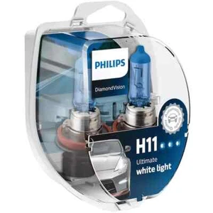 PHILIPS H11 Genuine Diamond Vision 5000K Bulbs OZ seller - Picture 1 of 6