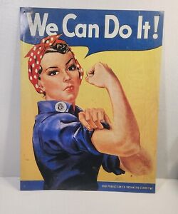 Rosie The Riveter We Can Do It Vintage Retro Metal Sign  Decor 16x12