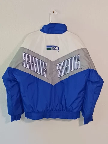 Vintage Seattle Seahawks jacket 90s logo 7 sz Medium Team NFL Puffer Cover