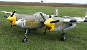 Giant Scale P38 Lightning 114" Giant Scale RC Model AIrplane Printed Plans - Picture 1 of 6