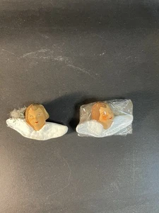 Marcel Carbonel  Santons Small Angel Heads - 1 With Chip - Picture 1 of 10