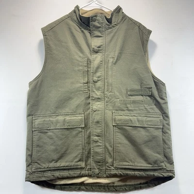 Chaleco Forrado Sherpa Red Head Brand Co Para Hombre L Verde Lona Pato Caza Foto 1 de 4