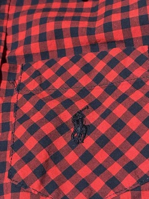 POLO NIÑO RALPH LAUREN FRANELA NEGRO/ROJO, PEQUEÑO, EXCELENTE ESTADO. ENVÍO GRATIS Foto 1 de 4