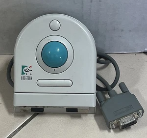 Vintage Logitech Trackman Clip-On TrackBall 2-Button Wired Mouse T-CC3 - Picture 1 of 5