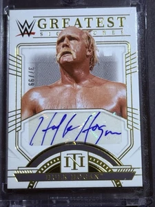 2024 Panini National Treasures WWE Greatest Signatures Hulk Hogan 37/99 - Picture 1 of 2