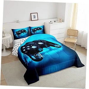 Size Gaming Comforter Set for Boys Gamer Bedding Set for Queen Multi 8013 - Picture 1 of 7