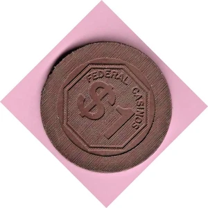 TASMANIA - FEDERAL CASINO $1 GAMBLING CHIP - Picture 1 of 2